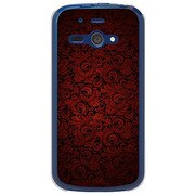 SoftBank 205SH AQUOS PHONE ss用 カバークラシックパターンデザインダークレッド 205SH-YCM2P0690-78
