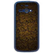 SoftBank 205SH AQUOS PHONE ss用 カバークラシックパターンデザインダークゴールド 205SH-YCM2P0691-78