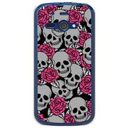 SoftBank 205SH AQUOS PHONE ss用 カバーSkull's＆RoseB 205SH-YCM2P0748-78