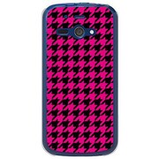 SoftBank 205SH AQUOS PHONE ss用 カバー千鳥格子デザインA-Pink 205SH-YCM2P0752-78