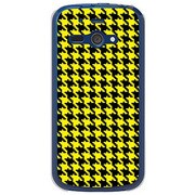 SoftBank 205SH AQUOS PHONE ss用 カバー千鳥格子デザインドットB-Yellow 205SH-YCM2P0755-78