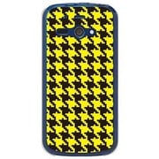 SoftBank 205SH AQUOS PHONE ss用 カバー千鳥格子デザインドットB-BIGYellow 205SH-YCM2P0756-78