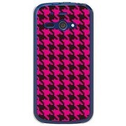SoftBank 205SH AQUOS PHONE ss用 カバー千鳥格子デザインドットB-BIGPink 205SH-YCM2P0757-78
