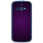 SoftBank 205SH AQUOS PHONE ss用 カバークラシックパターンデザインクイーンパープル 205SH-YCM2P0763-78