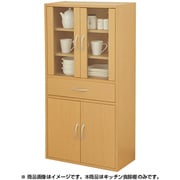 食器棚 ガラスキャビネット 幅60高さ120 ナチュラル CCB-1260(NB)