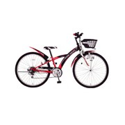 子ども用自転車 ファイヤーウィンド226-G 22型 外装6段変速 ブラック/レッド MK-14-029