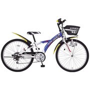 子ども用自転車 ファイヤーウィンド246-G 24型 外装6段変速 ブルー/ホワイト MK-14-030