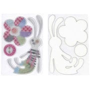 RSS-023.1-B [Reflective Sticker 貼り付け用反射材 シールセット ラビット&フラワー]