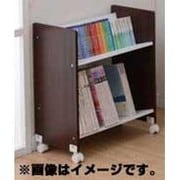 CFR-60532C（BR） [A4ファイルラック 2段 キャスター付き ブラウン]
