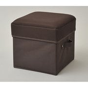 収納ボックススツール(取っ手付) (幅29 奥行29) ダークブラウン MSSCHPT(DBR)