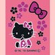FHK-BK-01 [ハローキティ（HELLO KITTY） ハッピーフラワーステッカー さくら ブラック]
