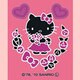 FHK-BK-02 [ハローキティ（HELLO KITTY） ハッピーフラワーステッカー ばら ブラック]