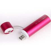 POWERTUBE 2600mAh USB出力:1ポート 最大:1A LIGHTNING - RED SP2600-O-L-RD