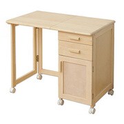 天然木折りたたみデスク ホワイトウォッシュ SP-5717DR(WW)