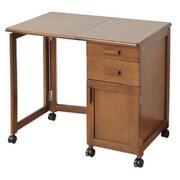 天然木折りたたみデスク ブラウン SP-5717DR(BR)