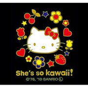 CHK-04 [ハローキティ（HELLO KITTY） カワイイ蒔絵ステッカー ミニモチーフ]