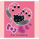 FHK-BK-05 [ハローキティ（HELLO KITTY） ハッピーフラワーステッカー すずらん ブラック]