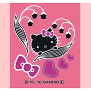 FHK-BK-05 [ハローキティ（HELLO KITTY） ハッピーフラワーステッカー すずらん ブラック]