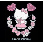 FHK-SV-02 [ハローキティ（HELLO KITTY） ハッピーフラワーステッカー ばら シルバー]