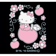 FHK-SV-03 [ハローキティ（HELLO KITTY） ハッピーフラワーステッカー りんご シルバー]