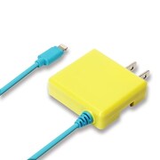 Lightningコネクタ専用 AC充電器 1A イエロー/ブルー PG-IPDLGAC06YB