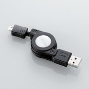 GM-U2CAMBIRL7BK ゲーム用/マイクロUSBケーブル/巻取0.7m [MicroUSB（AMicroB）ケーブル ブラック]