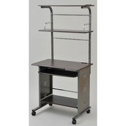 多収納パソコンデスク (幅75ハイタイプ) ダークブラウン EST-75H(DBR/BR)