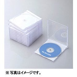 Blu-ray/DVD/CDプラケース （1枚収納/10パック） ホワイト CCD-JSCN10WH