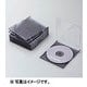Blu-ray/DVD/CDスリムプラケース （1枚収納/10パック） クリアブラック CCD-JSCS10CBK