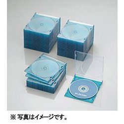 【色: クリア】エレコム DVD CDケース プラケース スリム 1枚収納 50