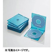 Blu-ray/DVD/CDスリムプラケース (2枚収納/10パック) クリアブルー CCD-JSCSW10CBU