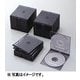 Blu-ray/DVD/CDスリムプラケース （2枚収納/50パック） クリアブラック CCD-JSCSW50CBK