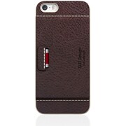 D6 イタリアン ミネルバ ボックス レザー カード ポケット バー (iPhone 5/5s) チョコ
