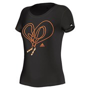 ALL29 [G ハートTシャツ レディース J/M ブラック F50800]