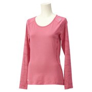 AML29 [蘭(ラン) ランニング ベースレイヤー 長袖Tシャツ レディース Lサイズ バヒアピンクS14 F49028]