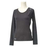 AML29 [蘭（ラン） ランニング ベースレイヤー 長袖Tシャツ レディース J/L ブラック F49029]