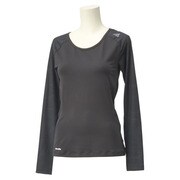 AML29 [蘭（ラン） ランニング ベースレイヤー 長袖Tシャツ レディース J/S ブラック F49029]