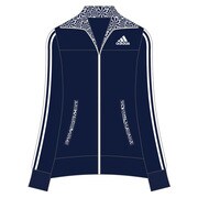DDY63 [adidasbloom ウォームアップジャケット レディース Mサイズ カレッジネイビー/ホワイト F94404]