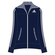 DDY63 [adidasbloom ウォームアップジャケット レディース J/OT カレッジネイビー/ホワイト F94404]