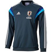IEB85 [JFA サッカー日本代表 Condivo14 スウェットトップ メンズ Sサイズ テックオニキスF12/ホワイト/ソーラーブルーS14 D03290]