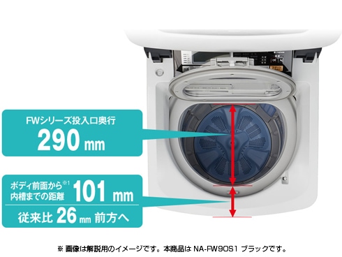 ヨドバシ.com - パナソニック Panasonic 洗濯乾燥機（9kg）ブラック NA-FW90S1-K 通販【全品無料配達】