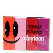 モデリングクレイ claytoon(1Pound)4色セット プリティー [工作用ねんど]