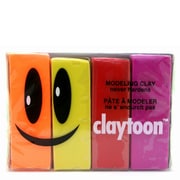 モデリングクレイ claytoon(1Pound)4色セット ホット [工作用ねんど]