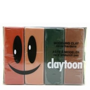 モデリングクレイ claytoon(1Pound)4色セット アース [工作用ねんど]