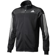 DDU06 [adidasbrave ウォームアップジャケット メンズ Oサイズ ブラック/ホワイト F93128]