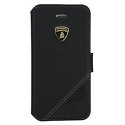 LB-SSHFCIP5-AV/D6-BK [iPhone5s/5専用手帳型本革ケース Genuine Leather Book Type Case ランボルギーニ公式ライセンス]
