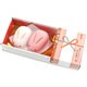 和菓子マグネット2個入り・紅白兎饅頭花結び