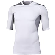 AJ439 [Techfit（テックフィット） COOL 半袖Tシャツ メンズ J/O ホワイト/ブラック/ホワイト D81303]