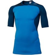 AJ439 [Techfit（テックフィット） COOL 半袖Tシャツ メンズ J/L ソーラーブルーS14/ブラック/トライブブルーS14 D81304]