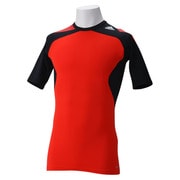 AJ439 [Techfit（テックフィット） COOL 半袖Tシャツ メンズ J/O ハイレスレッドF13/ハイレスレッドF13/ブラック F82146]